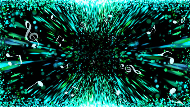 istock image of music, the sparkling light and musical note background illustration 1403964705