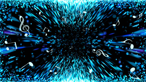 istock image of music, the sparkling light and musical note background illustration 1403964706