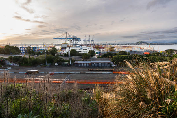 istock Cargo city, a city port. 1403967428