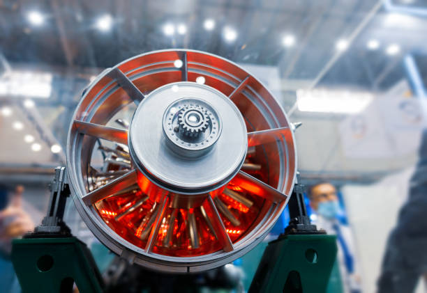 Gas turbine engine. Turbine rotation. Internal organization Gas turbine engine. Turbine rotation. Internal organization. gas turbine stock pictures, royalty-free photos & images