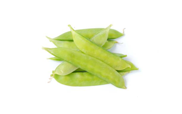 istock fresh green peas isolated on a white background 1403969437
