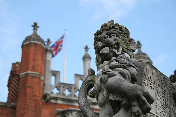 Lion at Royal Palace stock photo