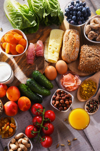 istock Assorted organic food products on the table 1403973085