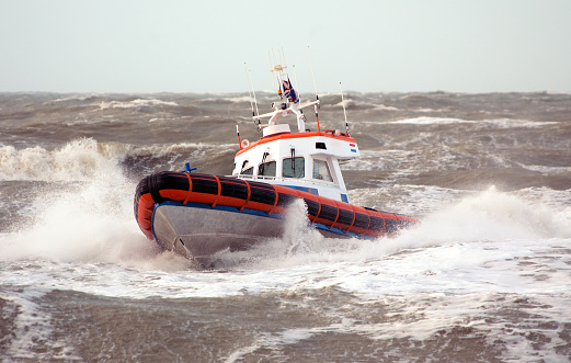 Coast Guard in storm