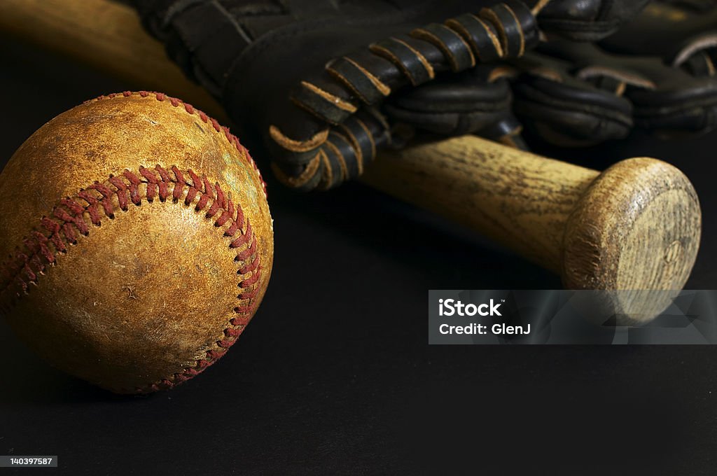 Schläger ball glove - Lizenzfrei Baseball-Spielball Stock-Foto