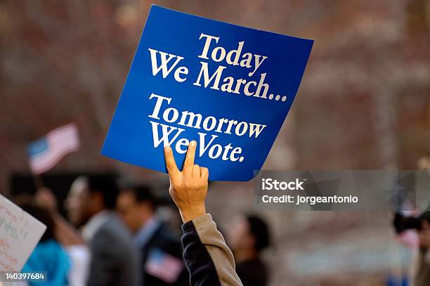 Tomorrow We Vote Stock Photo - Download Image Now - Voting, Protest, Political Rally