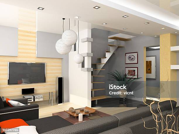 Modern Interior Stock Photo - Download Image Now - Bamboo - Material, Luxury, Wall - Building Feature