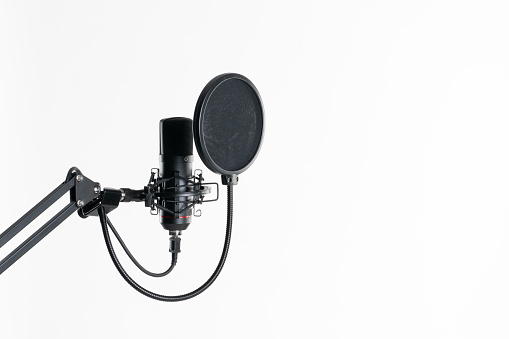 Three Classic retro style microphones, photographed from different angles, each with a independent clipping path.