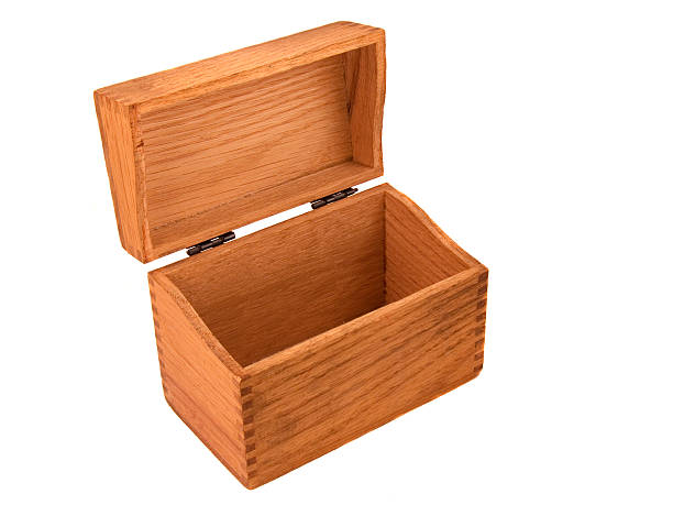 istock Vintage Oak Dovetailed Recipe Box 140398010