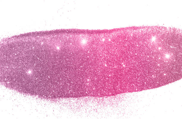 istock Background with pink glitter on white background 1403982548