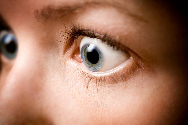 Eye A young woman's eye - close up dilation stock pictures, royalty-free photos & images