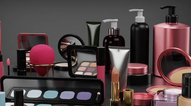 istock Realistic 3D Render of Cosmetics Collection 1403983496