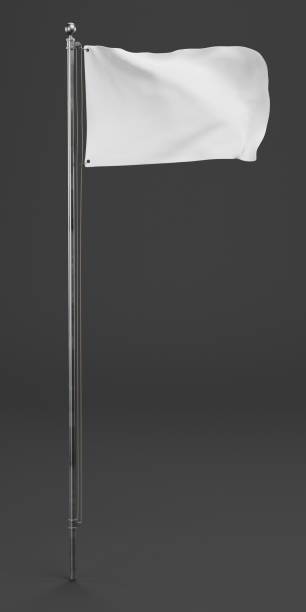 istock Realistic 3D Render of White Flag 1403983941