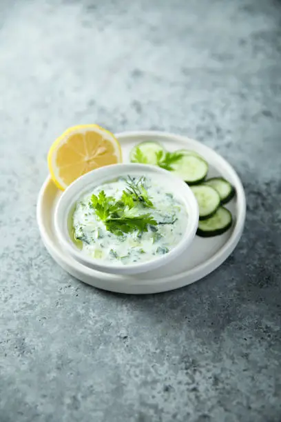 Traditional homemade Greek dip with yogurt