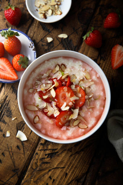 istock Porridge with strawberry 1403985862