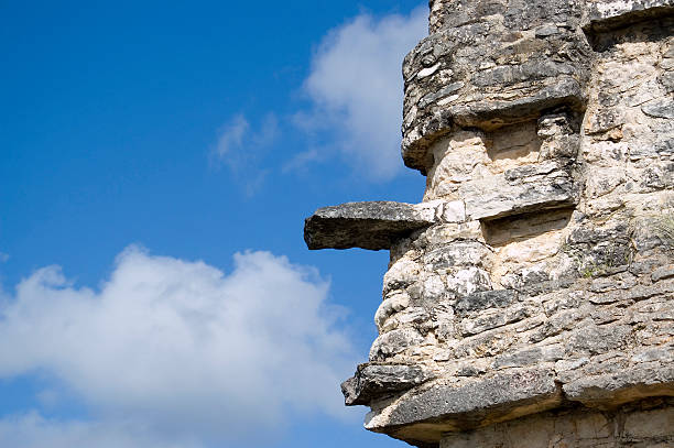 Edge of a Mayan Ruin stock photo