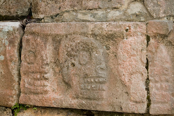Mayan Ruin Carving stock photo