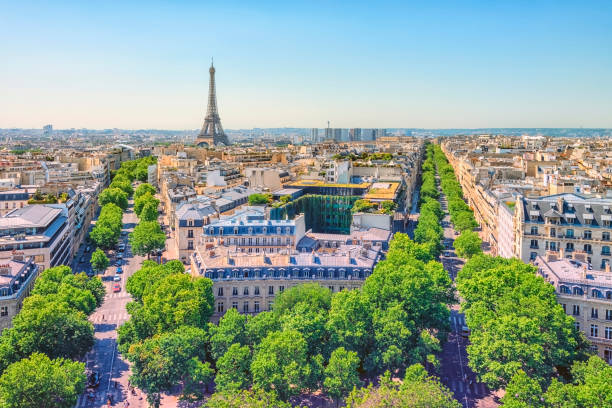 파리 시티의 에펠탑 - 파리 뉴스 사진 이미지