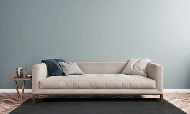 istock Minimal Interior living room modern  style  sofa with green wall background. 3D illustration 1403989850