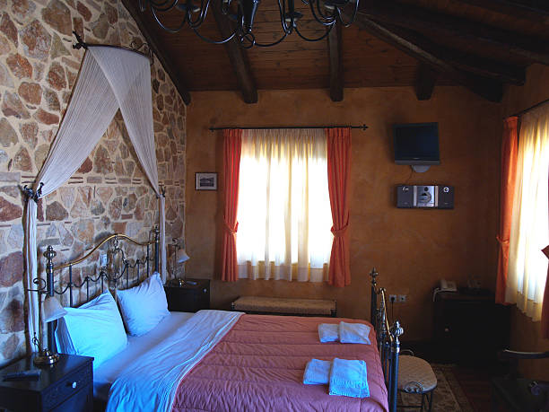 istock Bedroom in an old house with antiques. 140399042
