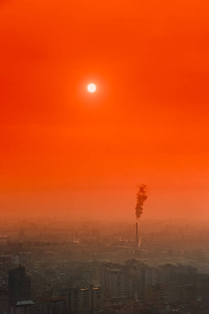 istock Industrial city at sunset in Macedonia 140399409