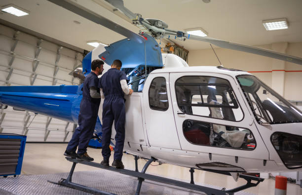 istock Two Aircraft Mechanics In The Hangar 1403994324