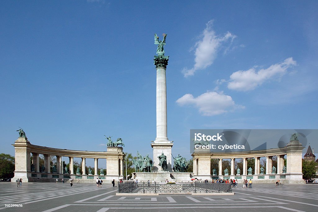 Praça dos Heróis, Budapeste - Foto de stock de Budapeste royalty-free