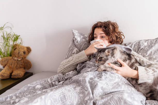 istock Seasonal cold and runny nose 1403998144