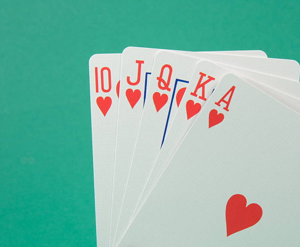 istock Royal Flush on a Green Background 2 140399869