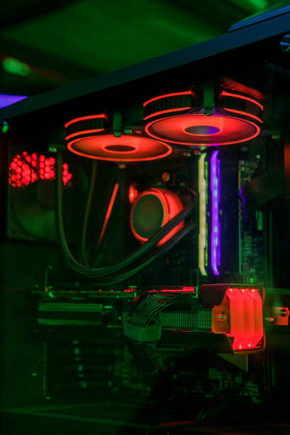 istock Esports Gaming computer room and lights 1403999690