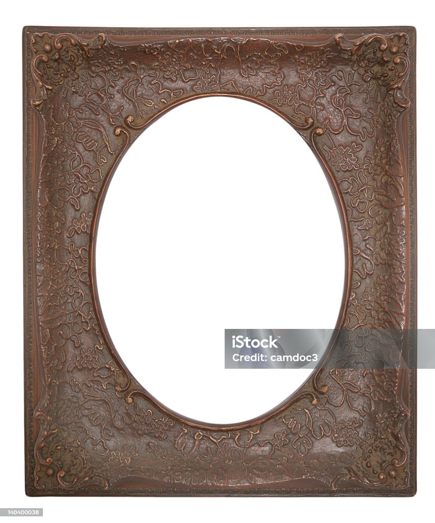 Antique Brown Frame Antique Brown Frame AAIsolated on white Antique Stock Photo