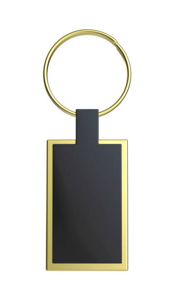 black keyring, front view - key ring fotos imagens e fotografias de stock