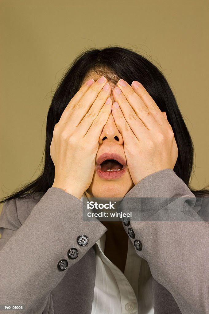 Emotions Lady with hands on her face expressing emotion Adult Stock Photo