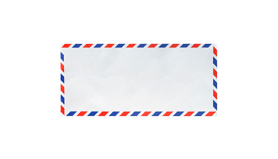 Mail envelopes on white background