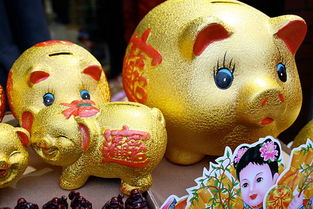 Chinesisches Neujahr Piggy Banken – Foto