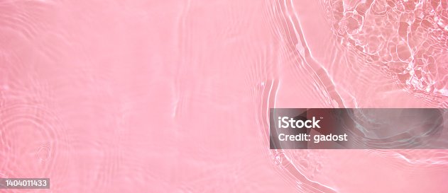 istock banner background transparent pink clear water wave surface texture 1404011433