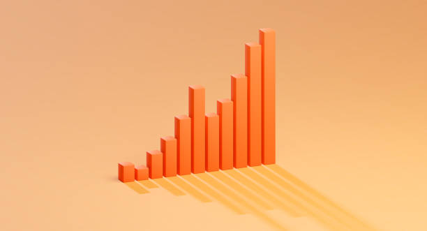 istock 3D process bar chart trend design for business presentation, investment graph infographic background illustration with copy space 1404011574