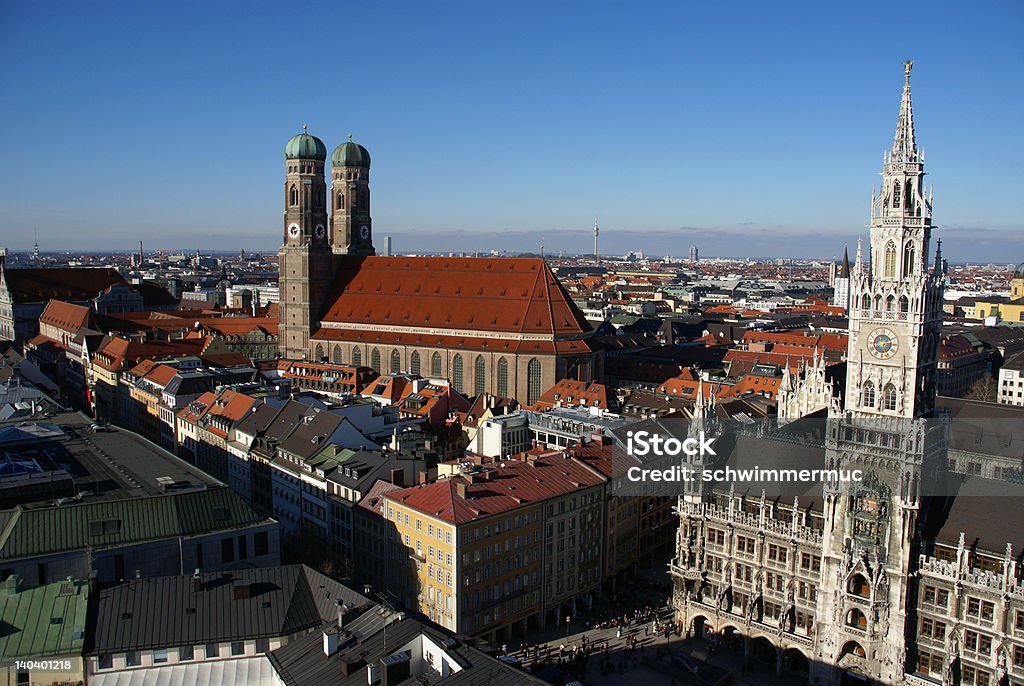 Centro histórico de Munique - Foto de stock de Capitais internacionais royalty-free