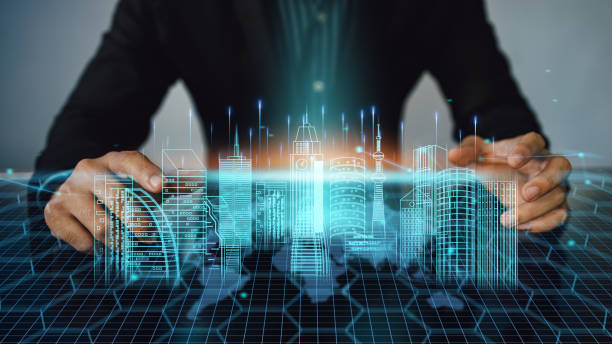 istock Metaverse world virtual reality technology. Future digital data of city scape cyber industrial nft and internet big data concept. 3D illustration business technology concept. 1404014107