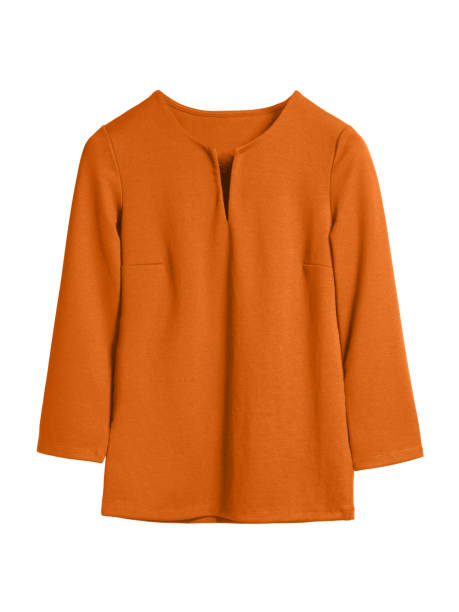 istock Orange modern elegant woman office blouse isolated white 1404016052