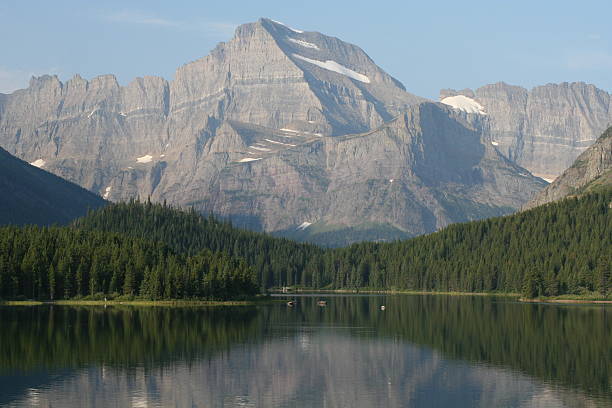 see swiftcurrent lake - british columbia glacier national park british columbia wildlife canada stock-fotos und bilder