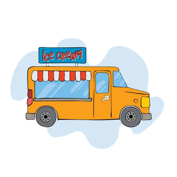 Vector illustration of Ice cream truck