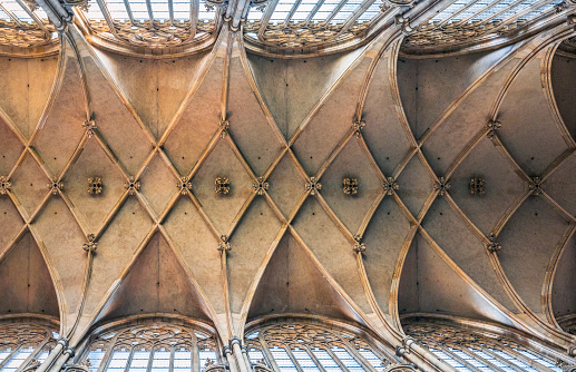 St Albans, Hertfordshire, England, United Kingdom - October 16, 2018: Interior of St Albans Cathedral
