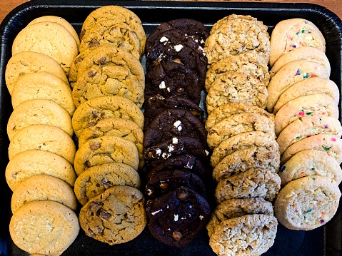 An assortment of fresh baked cookies