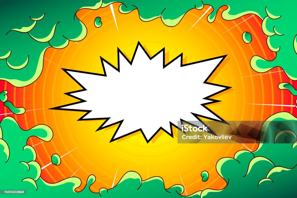 Comic Splashes Colorful Splashes Comics Book Cartoon Style Vector Illustration Stock ...