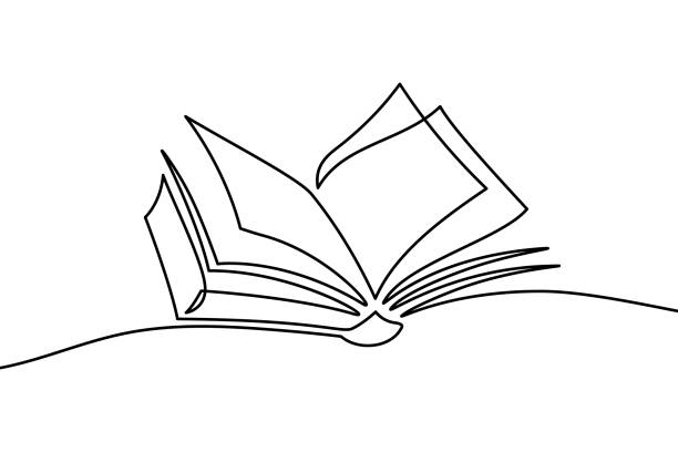открытая книга - open book literature document stock illustrations