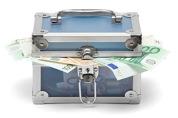 istock Closed Blue Money Chest 140402464