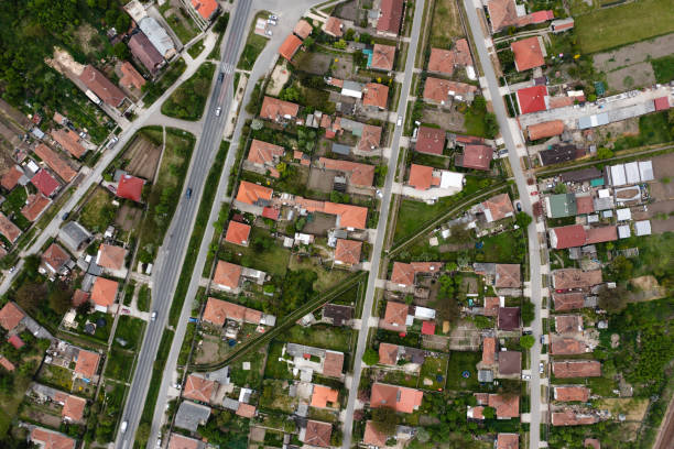 istock Flying over city area 1404026474