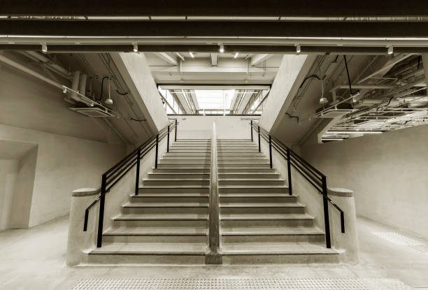 istock Interior view of stairway in old building 1404026556