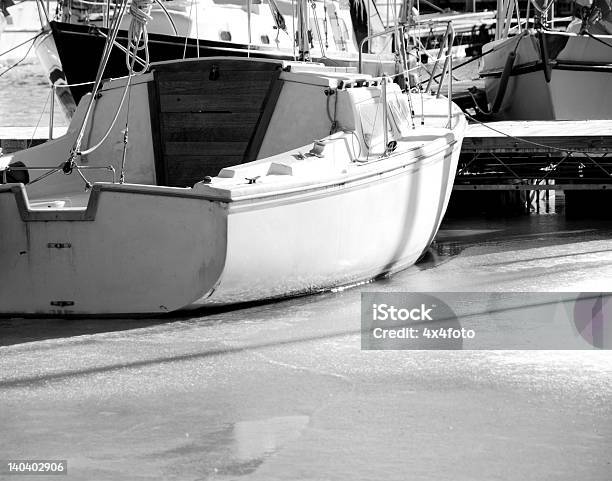 Boats Stock Photo - Download Image Now - Aquatic Sport, Black And White, Cold Temperature